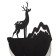Sconces "Deer and mountain" LED 11W 4000k black 20x29x5 cm
