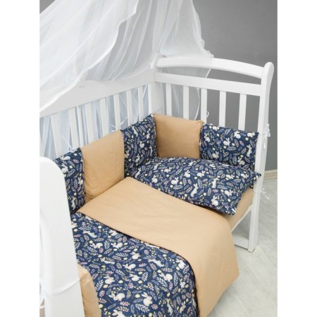 Set in the crib "bunnies", 15 items, blue color-4