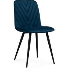 STULL OF A METAL CARRACAS RALF Metal/velor, black/blue 44x53x83 cm