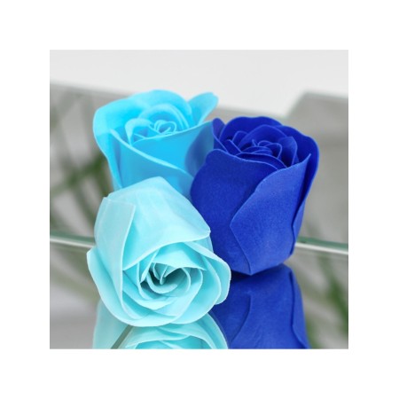 Soap roses, turquoise and blue, set 4 pcs.-8