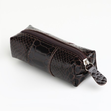 Pocket Key with lightning, textura, length 12.5 cm, ring, brown color