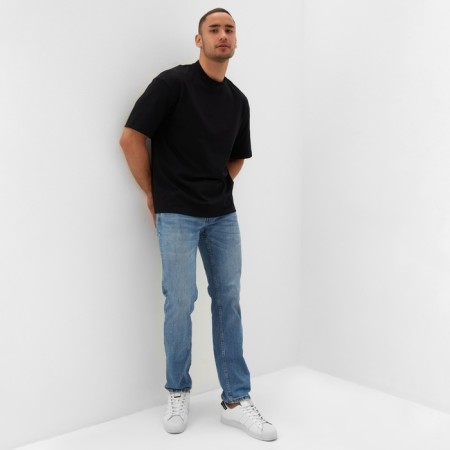 Men's T-shirt from organic cotton Minaku Oversize Fit: Black color, pr 48-4