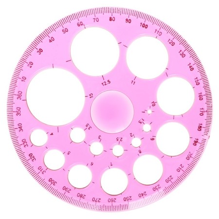 Set geometric, drawing, blister: ruler 30 cm, 2 triangles, transporter, circle stencil, mix-4