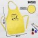 Apron for creativity "cat", yellow color, 42x63 cm