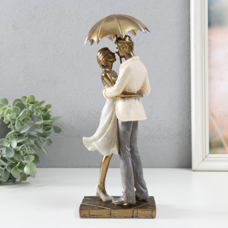 Souvenir Polystone Romance "In love with an umbrella" Bezh 28x10.5x11.5 cm-2