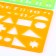 The alphabet stencil, set 2 pcs.