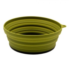 Silicone plate with a plastic bottom, 15 x 15 x 8.5, olive color