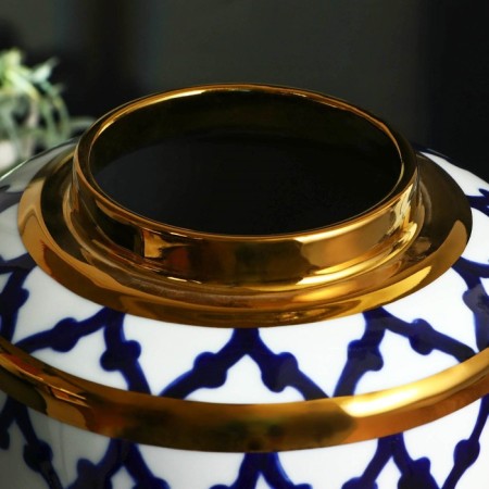 Vase for flowers with a lid "Royal" 26 x 15 x 15 cm-5