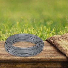 Artificial rattan 8 mm 100 m wave (silver metallic)