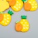 Decor for creativity plastic "Pineapple and half" set of 10 pcs 2.7x2.1 cm
