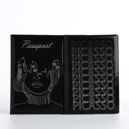 Gift set: 2 covers for passport, black/gray color-1