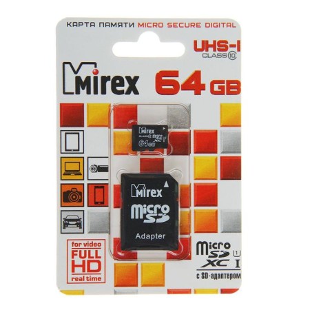 MIREX MICROSD memory map, 64 GB, SDXC, UHS-I, class 10, with an SD adapter-2