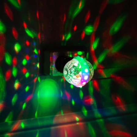 Light device "Double disco-char" 7 cm, glow RGB, 5 V-2