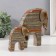 Souvenir Polystone "Elephant and Elephant. African patterns" Mokko 24x6x18 cm