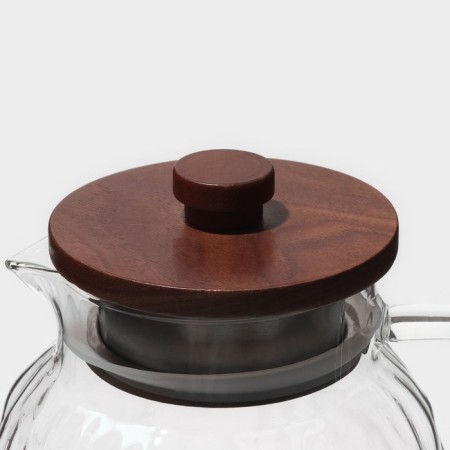 Glass teapot with a metal filter "Agat", 1.8 l, 12 × 22.5 cm-6