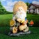 Garden Light "Lesovik on a bicycle with a flashlight" 50cm mix