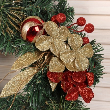 New Year's Wreath D-40 cm "Flower"-1