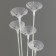 Star for balloons for 8 balls, height 80 cm, blue