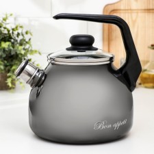 Bon Appetit kettle, 3 l, induction, with whistle, color gray color