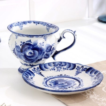 Tea couple "Grace", 300 ml, gzhel-1