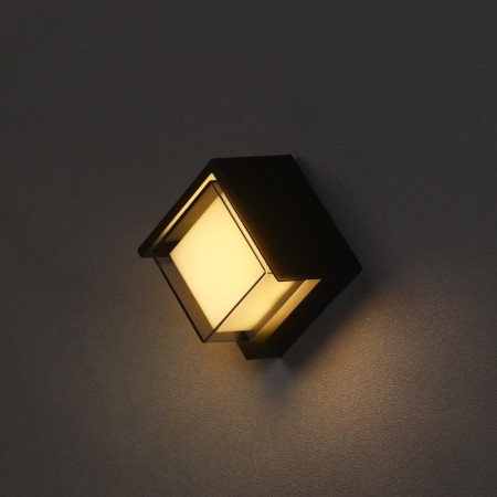 Facade lamp “City”, FSD-055, 5 W, 3000K, square, IP65, 220 V, plastic, black-2