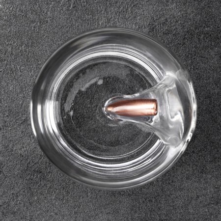 A glass "impenetrable. VKS", for whiskey, emblem with a bullet, 250 ml-2