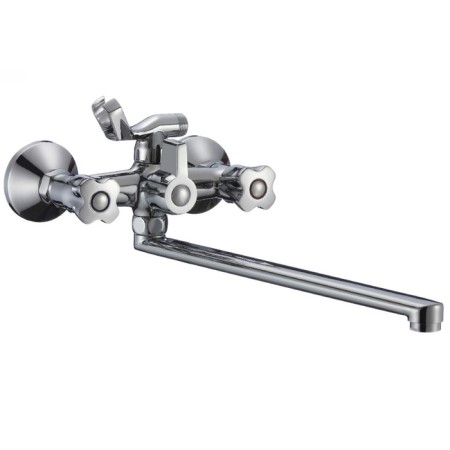 Bath mixer "RMS" SL116-140, spout 350 mm, shower set, zinc, chromium