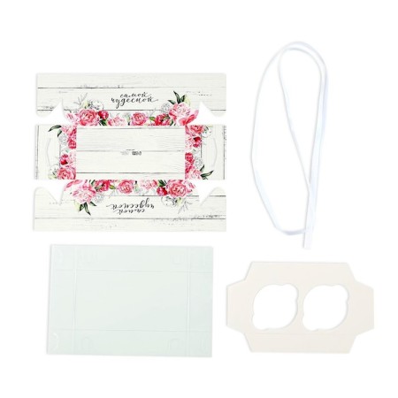 Capcake box, confectionery packaging, 2 cells “The most wonderful”, 16 x 8 x 7.5 cm-4