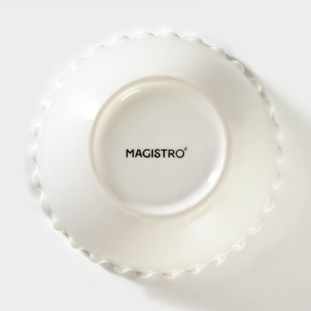 Porcelain Magistro Porcelain "Tandy", 200 ml, d = 11 cm, white color-3