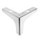 Furniture support Cappio Stop04, h = 100 mm.11.5*11.5, weight color chromium
