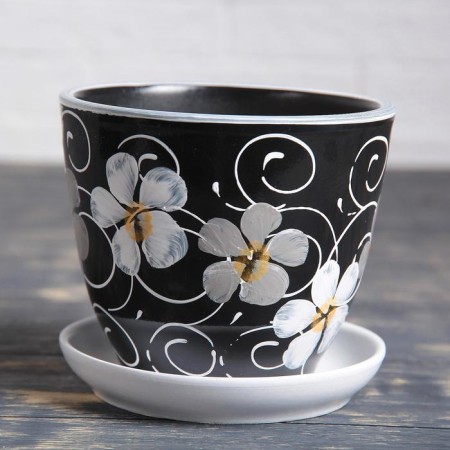 Pot Flower violet Night 1l with stand-1