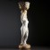 Figure "Girl Standing Kashpo on the head is medium" White-Bronza, 1.5 l / 19x80x19cm