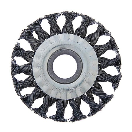 Metal brush for ushm tundra, twisted wire, flat, landing 22 mm, 100 mm-3
