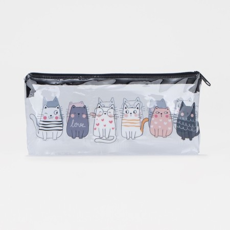 Lightning cosmetic bag, black/transparent color-1