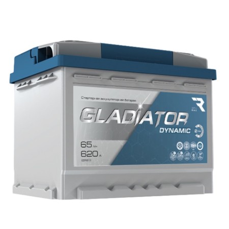 Gladiator Dynamic 65 A/h battery, direct polarity, cone