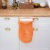 Holder for the garbage bag suspended on the door 1.7 cm, white color