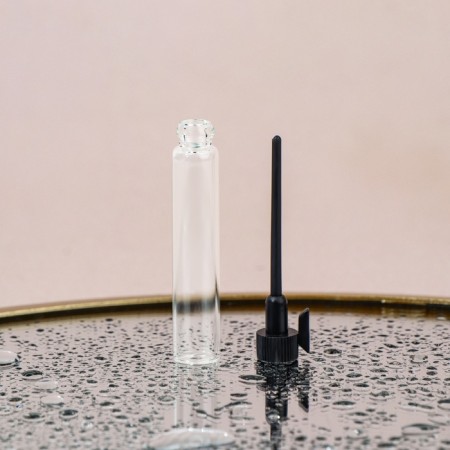 Perfume bottle, glass, with an applicator, 2 ml, packing 100 pcs, the color is transparent/black-2