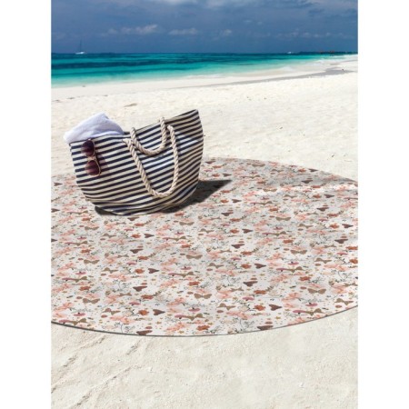 Pareo and beach rug "Awakening of spring", d = 150 cm-2