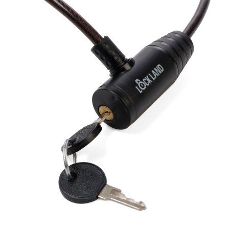 Lockery Lockland bike castle, 6x650 mm, English key with a plastic handle-6
