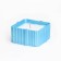 Candle "Square" in a candlestick with narrow faces of gypsum, 7.5x3.5cm, blue