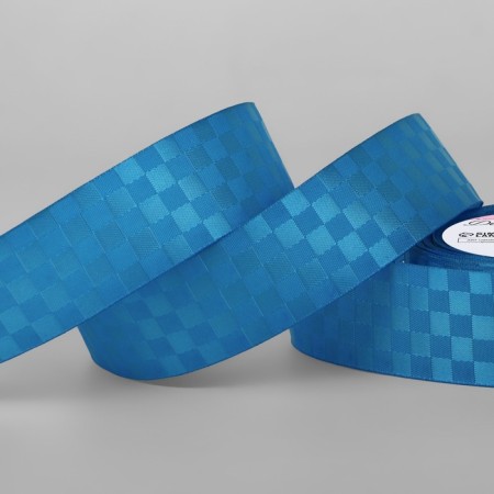 Decorative tape "Squares", 25 mm × 9.1 ± 0.5 m, color bright blue