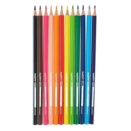 Pencils 12 colors Carioca, hexagonal, bright shockproof stress 3.0 mm, cardboard packaging-2