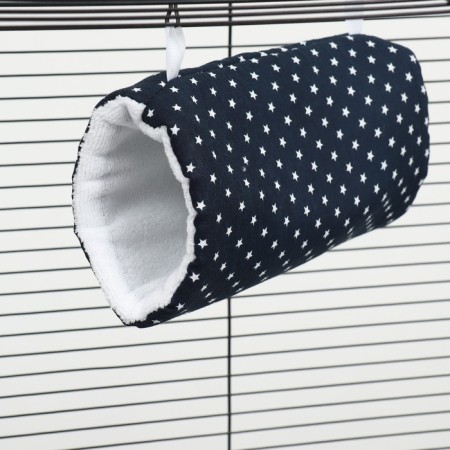 House "Ring" for rodents, 25*10*10 cm, calico fleece, stars-3