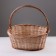 Basket "New", bottom: 34 × 24 cm, top: 43 × 37 cm, h = 14/19/41 cm, manual weaving, veneer, lobe