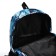 School backpack from textiles on lightning, 3 pockets, blue color