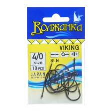 Крючки "Волжанка" Viking № 4/0, 10 шт