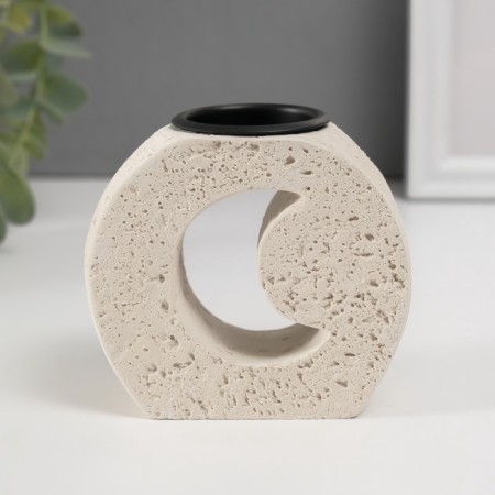 Gypsum candlestick, 1 candle "Month in stone" d = 3.8 cm 5x9.6x8.5 cm-2