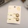Invisible hair "Amanda" (set 2 pcs) circle, 6.5 cm, gold