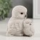 Polystone souvenir "White Owl with a hodger" 8x6x8.5 cm