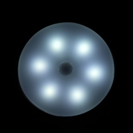 Two -tone lamp with a motion sensor., 6 LED, 2.5 watts, from battery. bat., 3000k+6000k, white-2